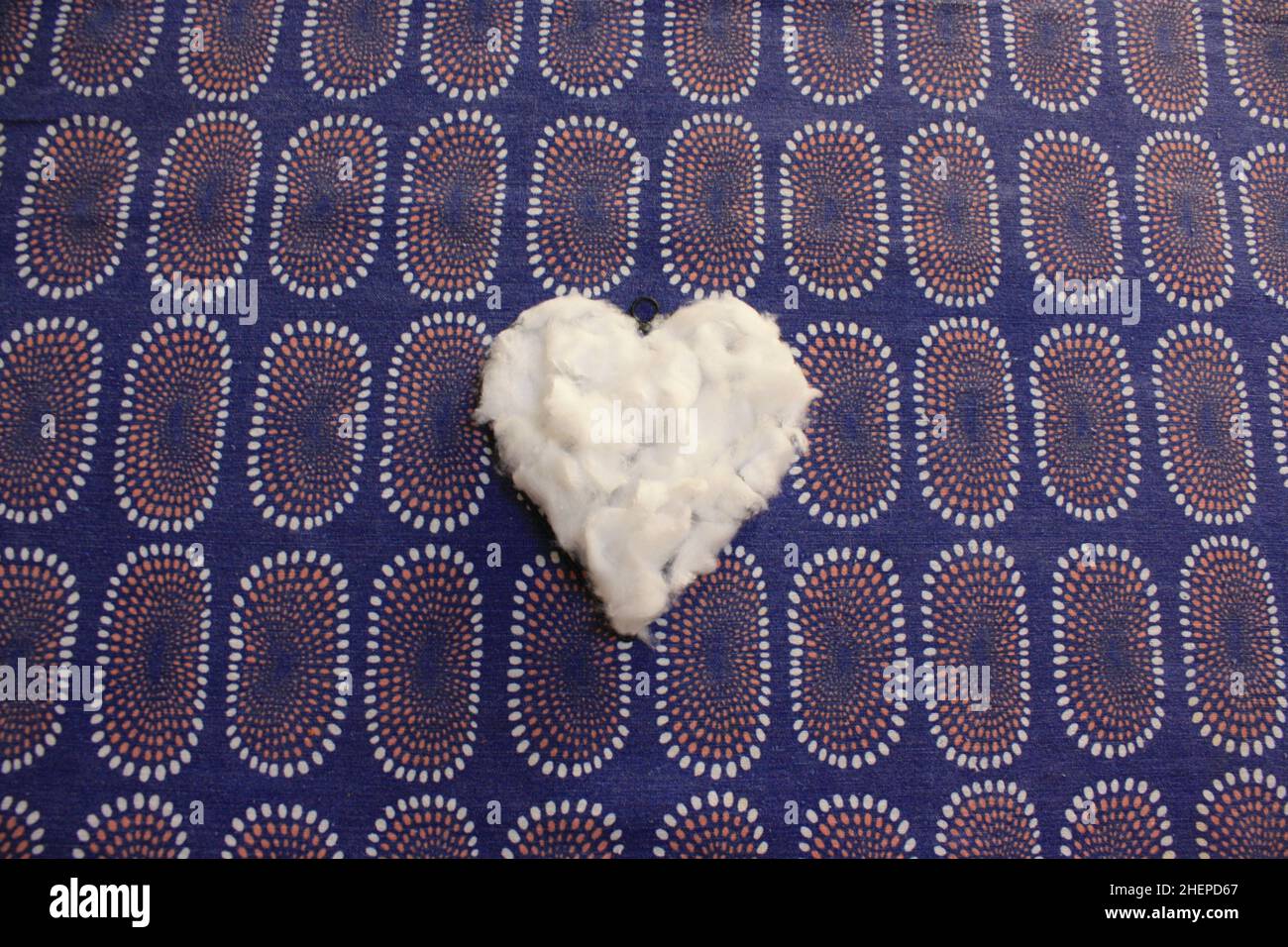 A SOFT WADDING  WHITE HEART Stock Photo