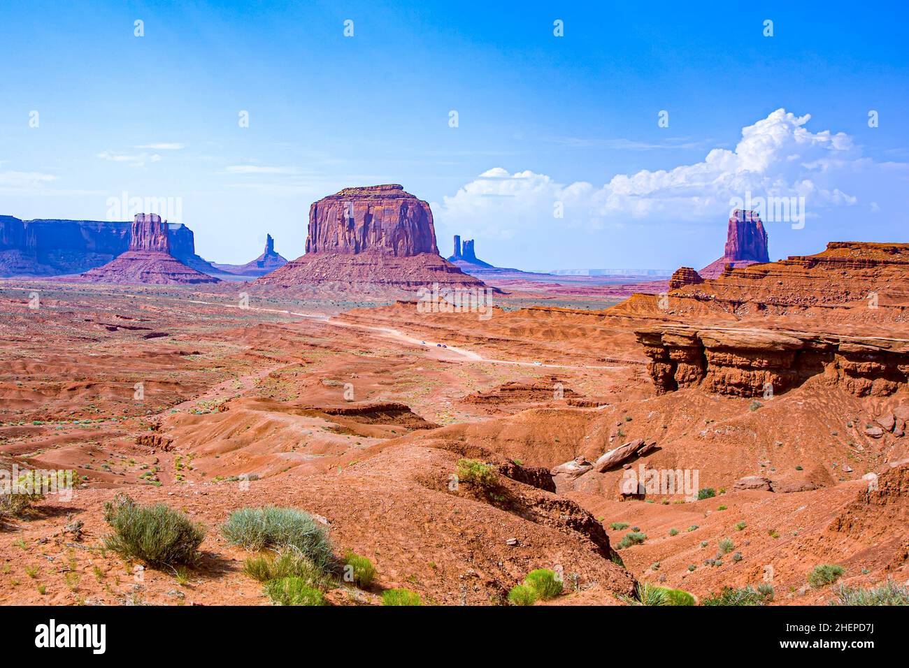 monument valley, scenic landscape seen from John Fords place Stock