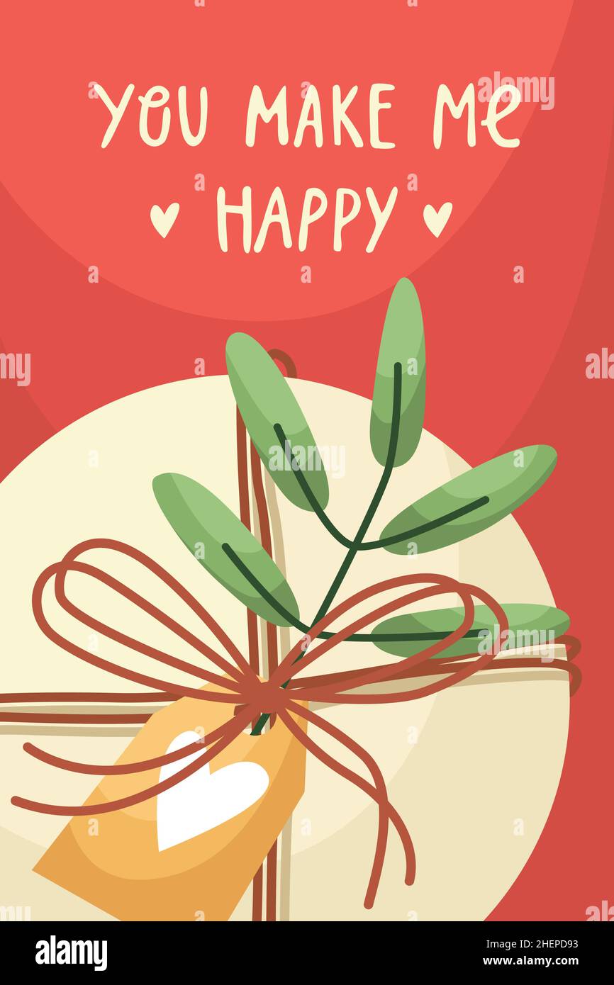 Vector set of Valentines day greeting cards. Flat style Stock Vector ...