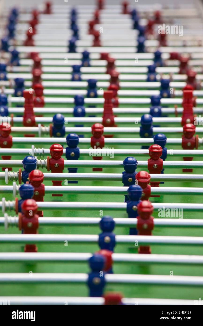 Pawns of a table soccer Stock Photo