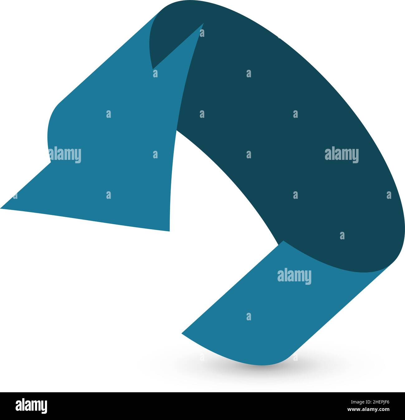 Blue arrow in 3d circle shape. Cycle repeat symbol Stock Vector Image ...