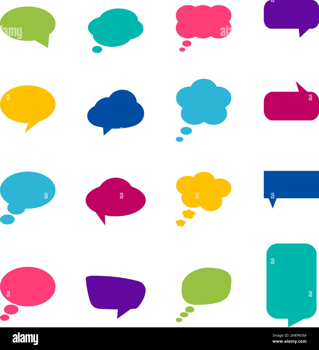 Set of colorful speech bubbles, vector illustration Stock Vector Image ...