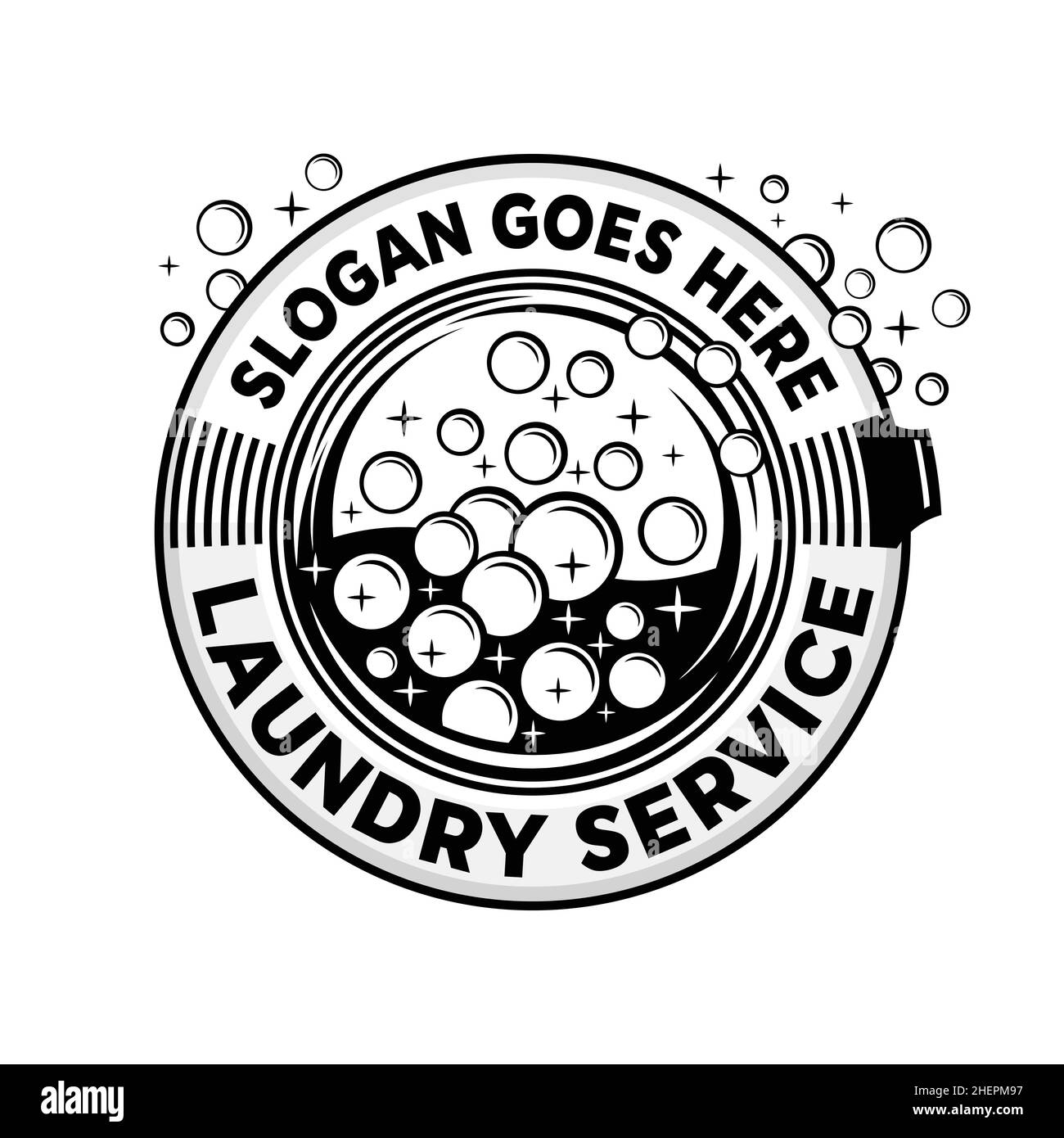 Laundry service logo. Vector and illustration. Stock Vector
