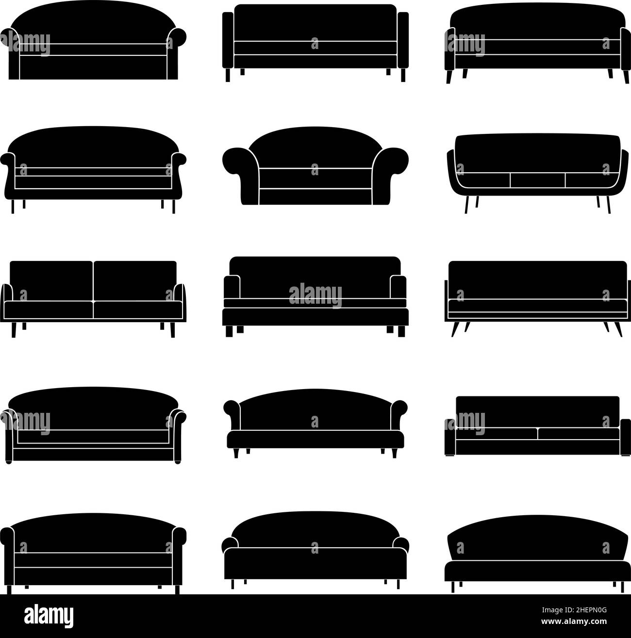 Sofa icons hi-res stock photography and images - Alamy