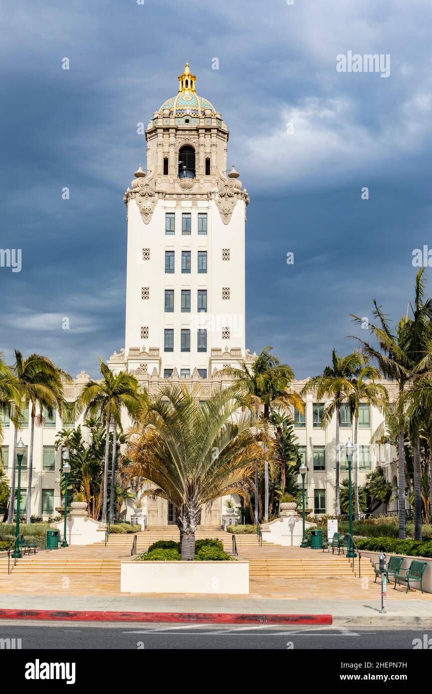 Town Hall in Beverly Hills, California, USA Stock Photo - Alamy
