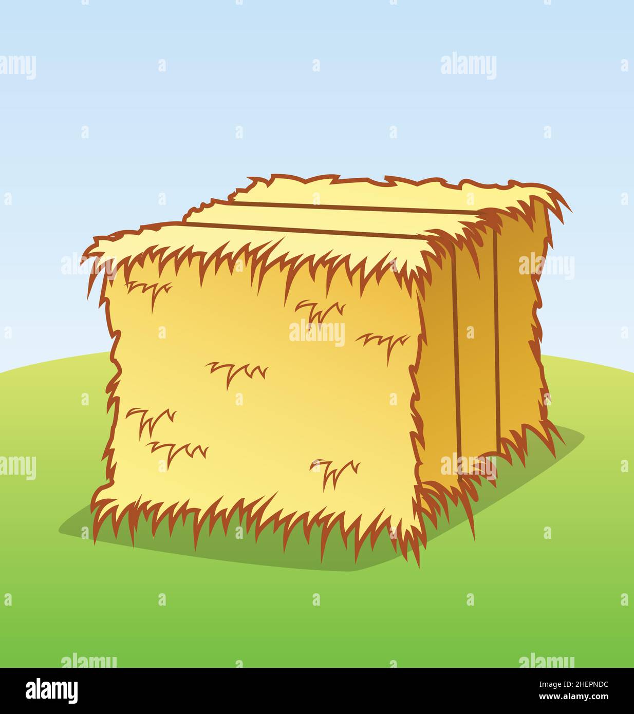stylized cartoon farm straw hay bale vector Stock Vector Image & Art