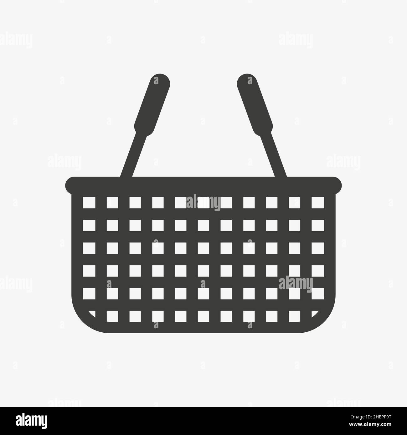 Shopping basket vector icon on white background Stock Vector Image ...