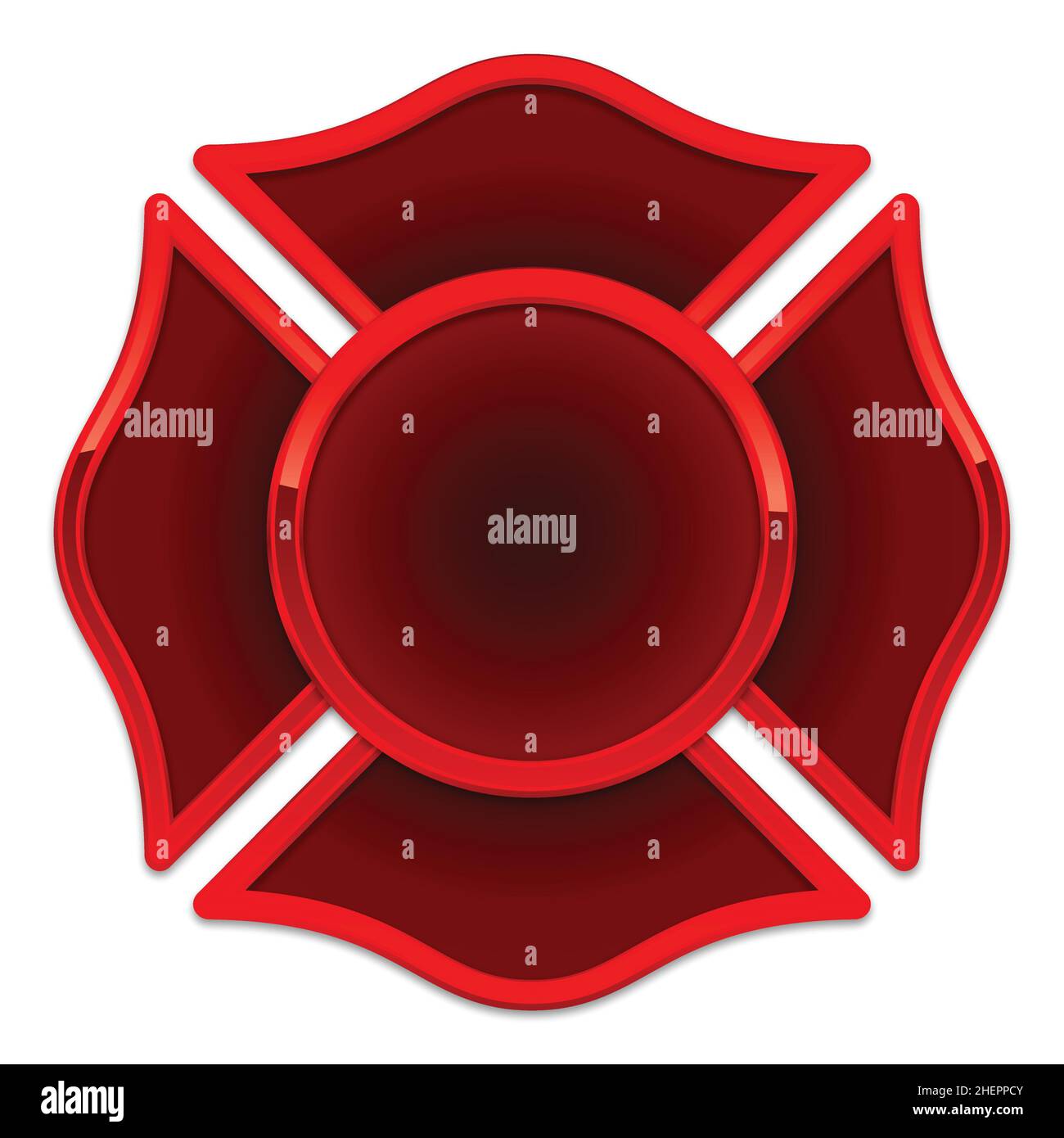 blank fire department logo base dark red with red chrome gloss trim