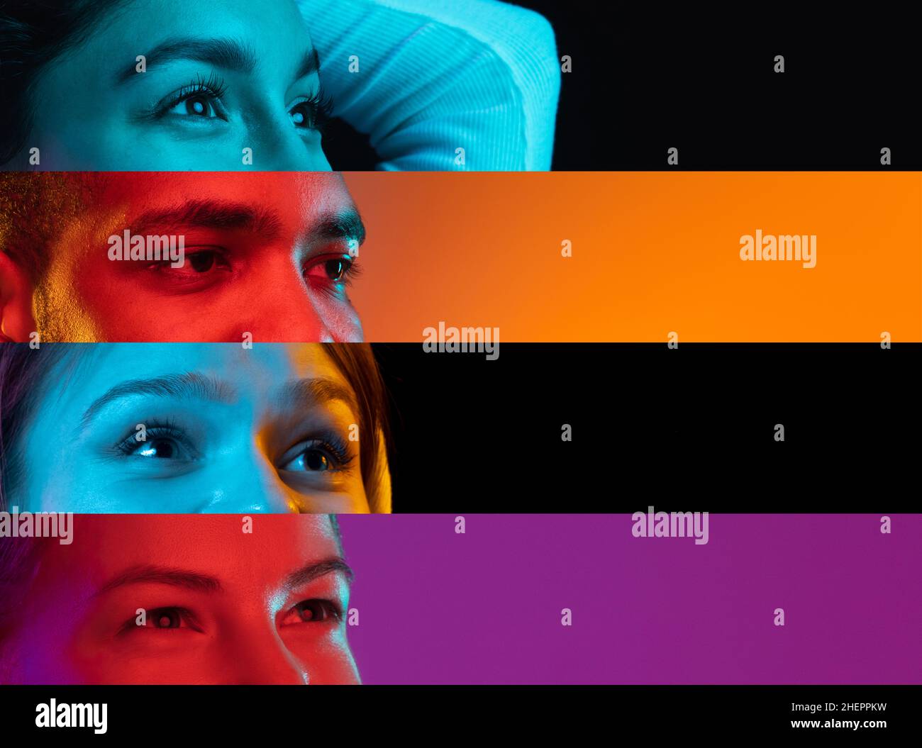 collage-of-cropped-male-and-female-eyes-placed-on-narrow-stripes-in