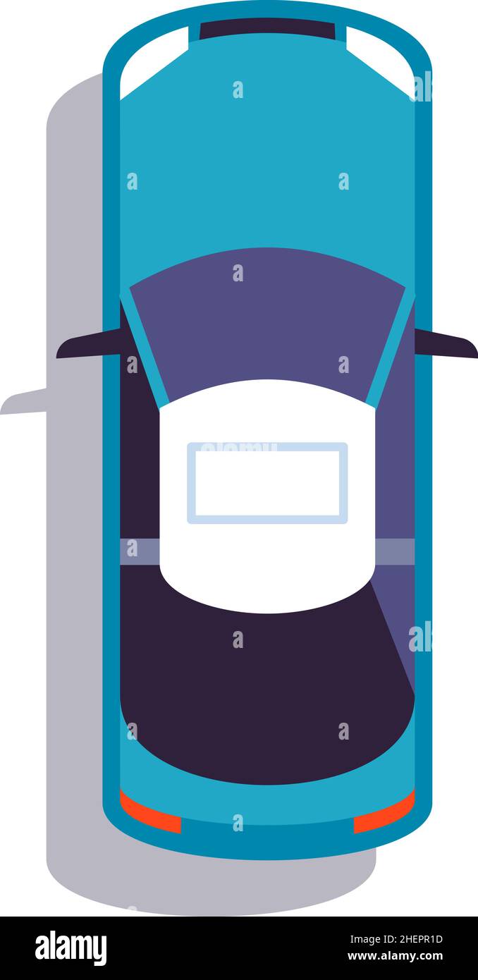 Blue sedan top view. Modern car icon Stock Vector Image & Art - Alamy