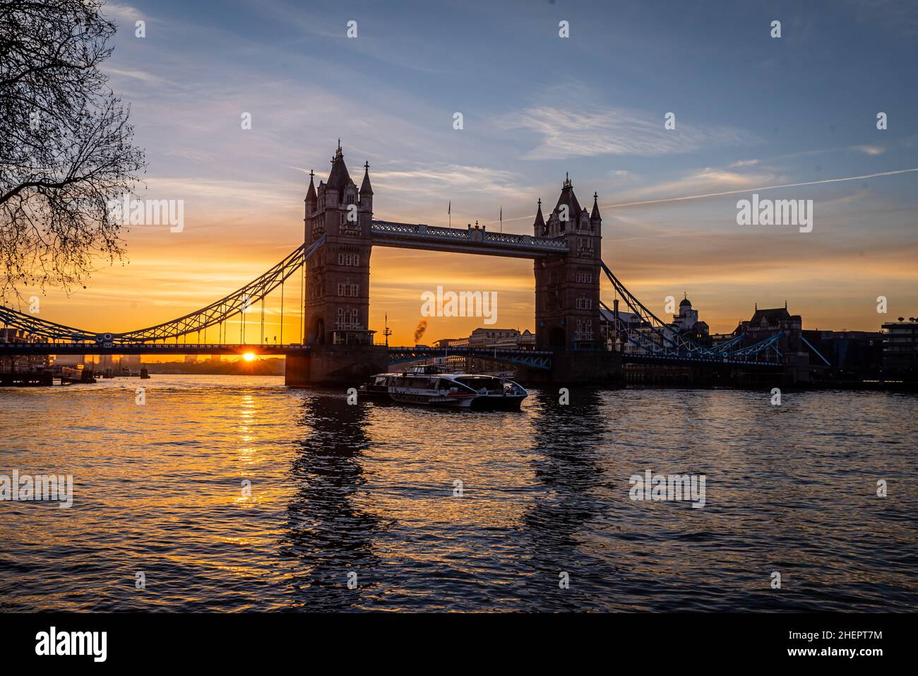 Sunrise in London Stock Photo