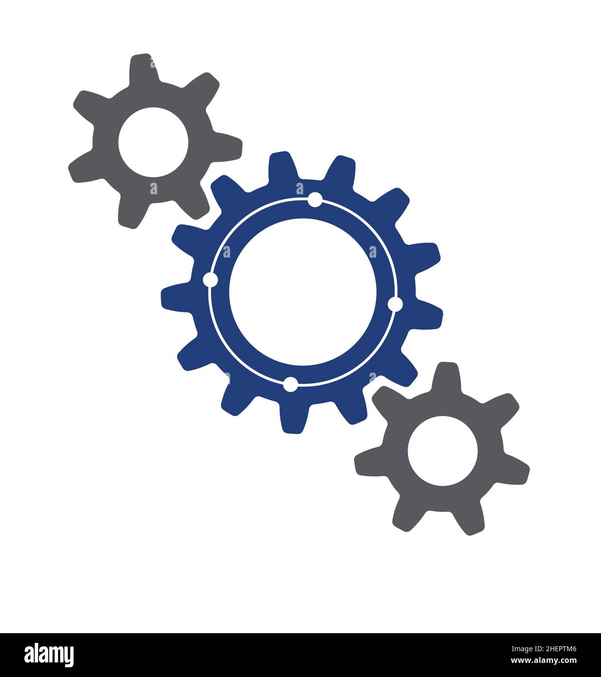 Gears mesh icon vector vectors hi-res stock photography and images