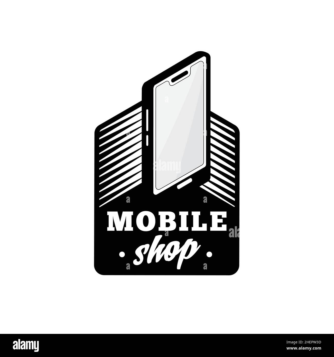Mobile shop logo. Vector and illustration Stock Vector Image & Art Alamy
