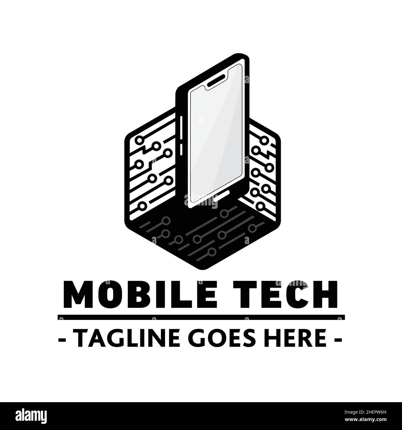 Mobile tech logo. Vector and illustration Stock Vector Image & Art Alamy