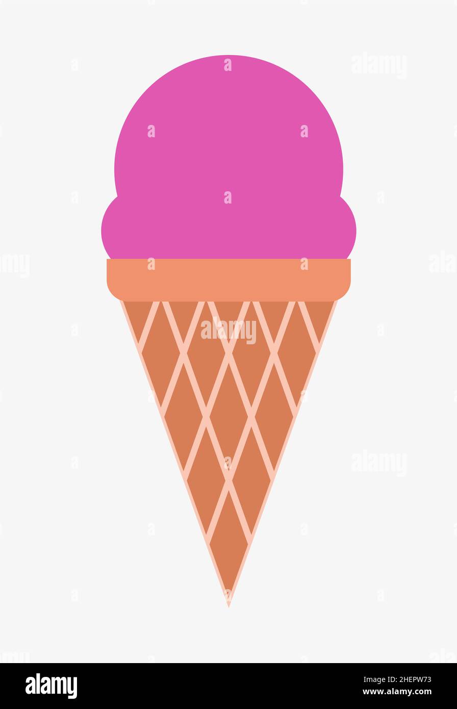 Ice cream in flat style on white background Stock Vector Image & Art ...