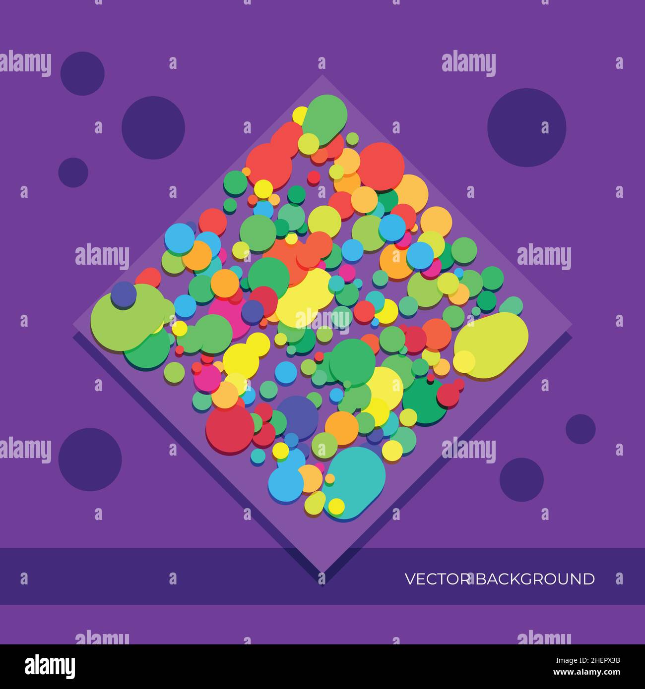 Color circles abstract vector background template Stock Vector