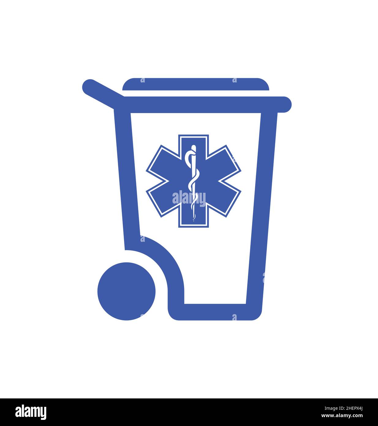 medical waste symbol outline simple logo vector isolated on white background Stock Vector Image