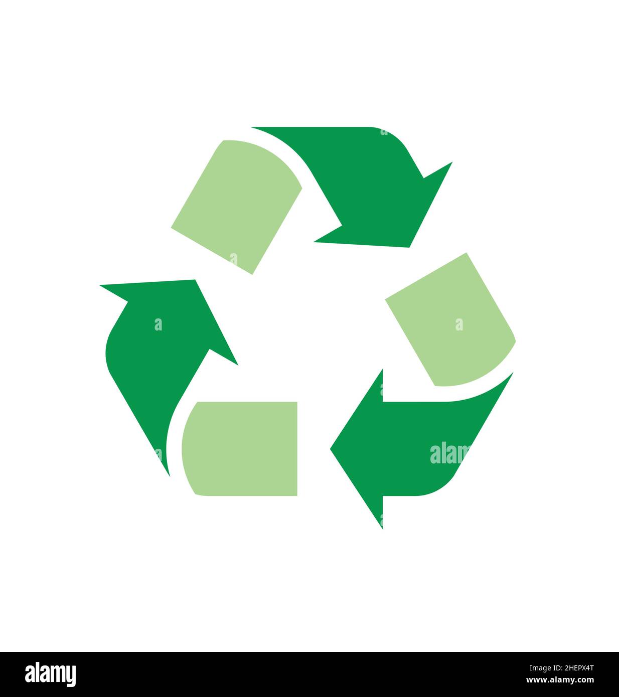 triangle green recycle logo classic symbol vector isolated on white ...