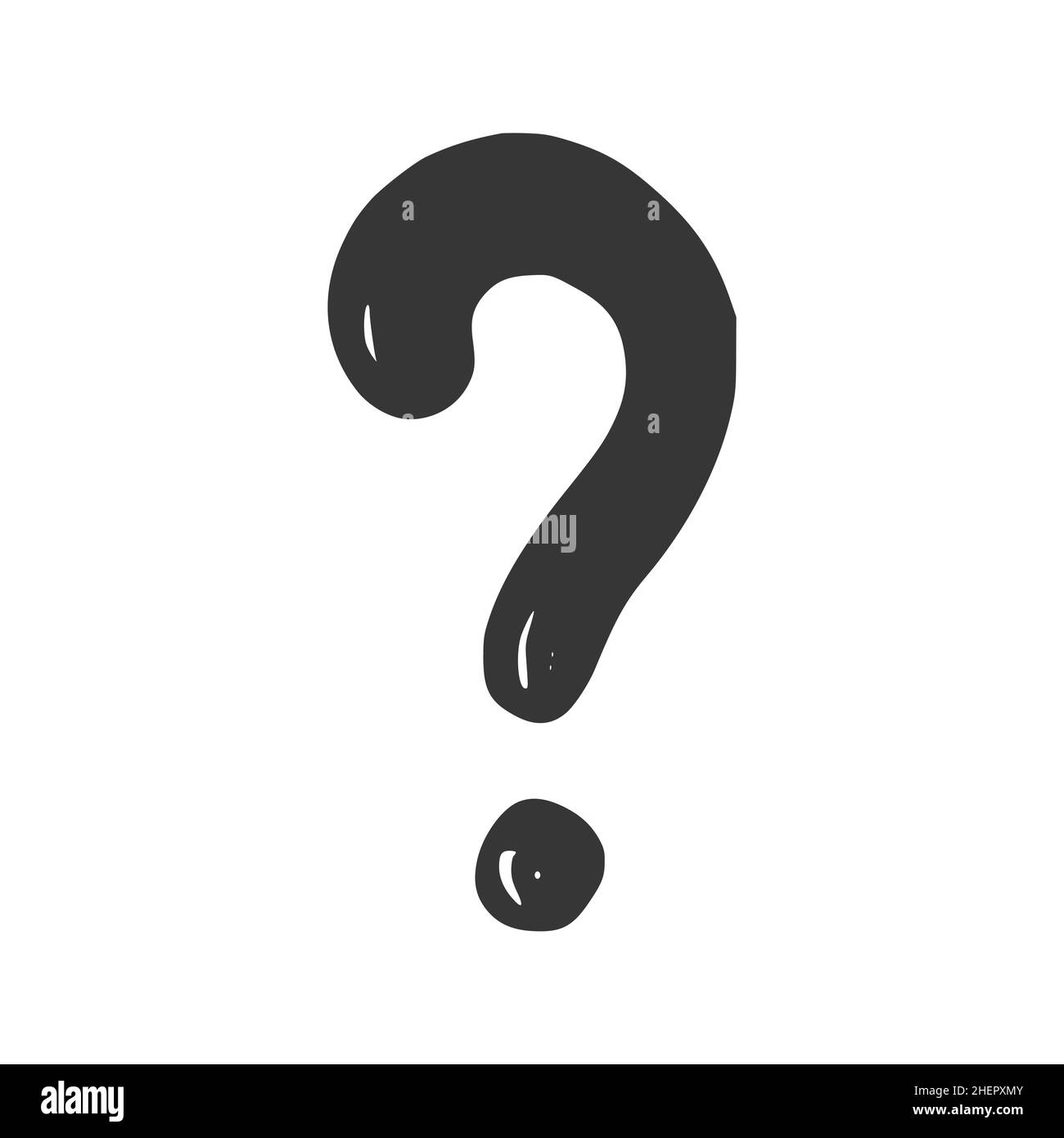 Question mark symbol. Hand drawn doodle sketch style. Drawing line simple  black question icon. Isolated vector illustration Stock Vector Image & Art  - Alamy