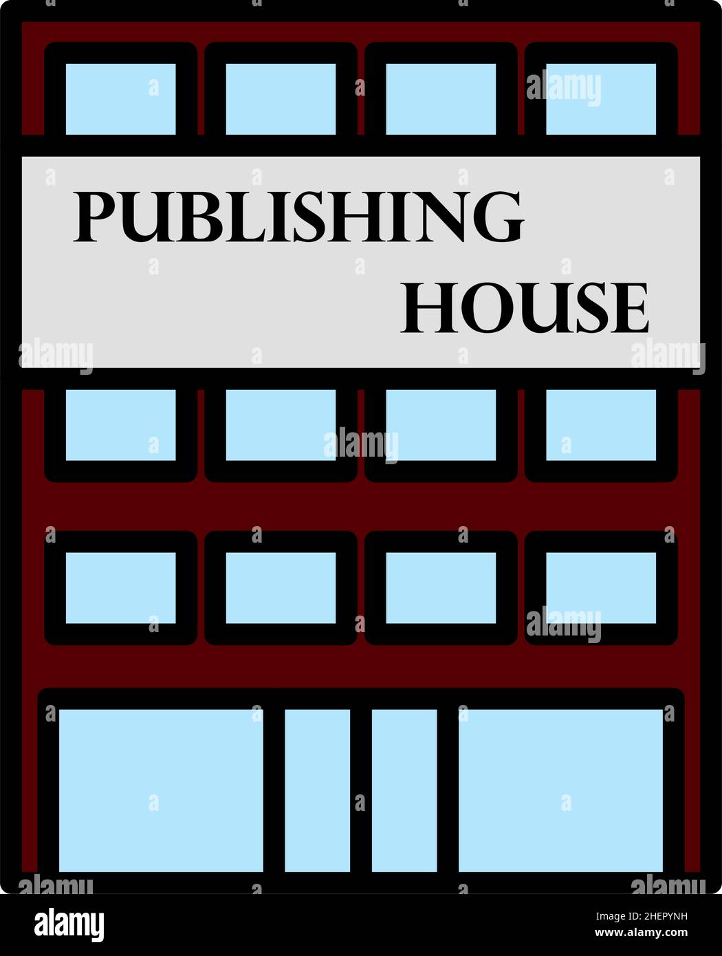 Publishing House Icon. Editable Bold Outline With Color Fill Design ...