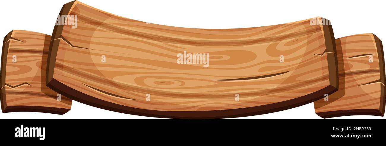 Wooden banner ribbon. Empty panel in retro farm style Stock Vector ...