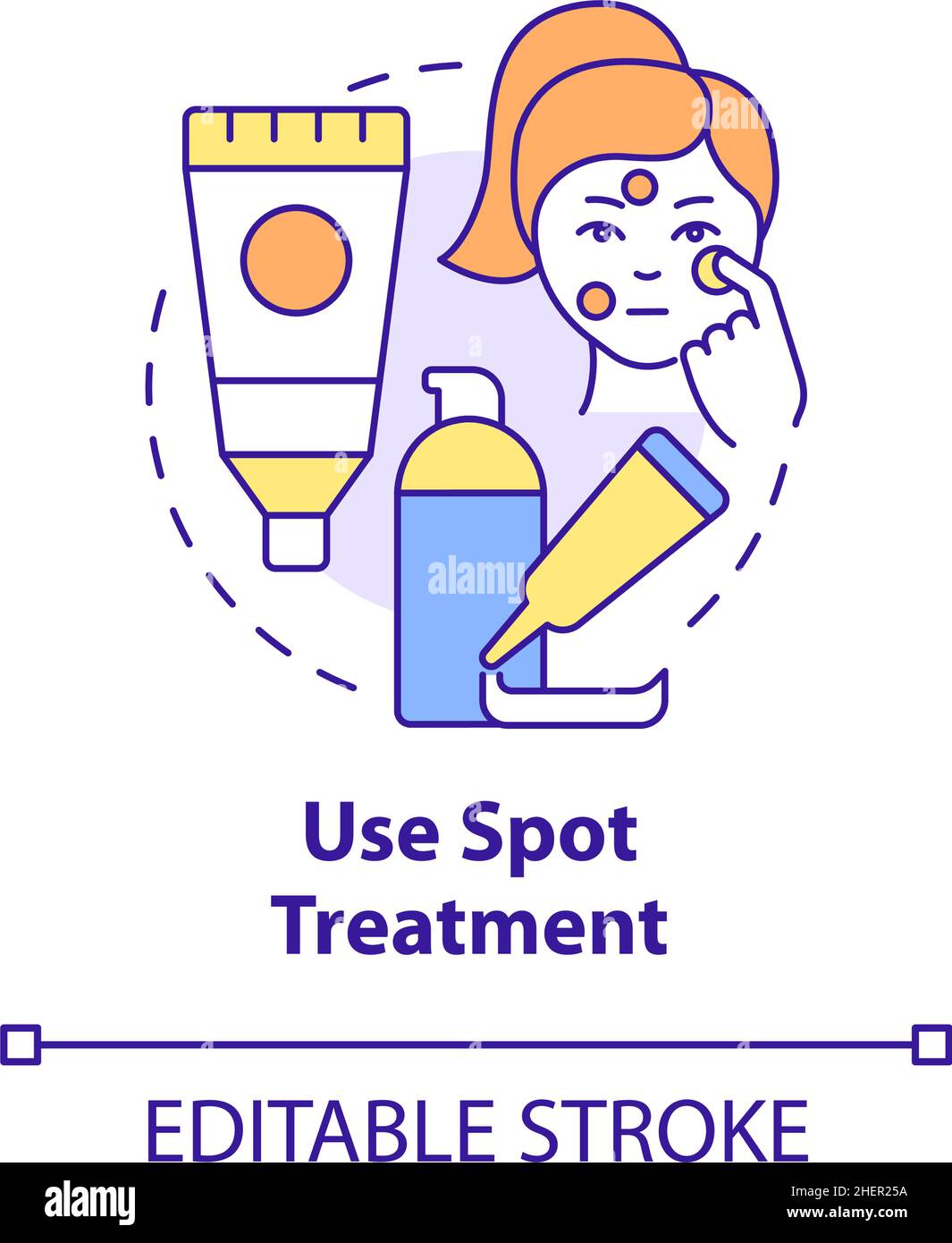 Use spot treatment concept icon Stock Vector Image & Art - Alamy