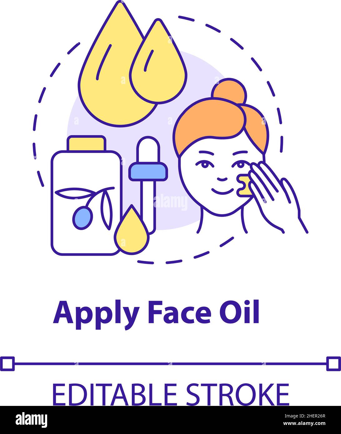 Apply face oil concept icon Stock Vector Image & Art Alamy