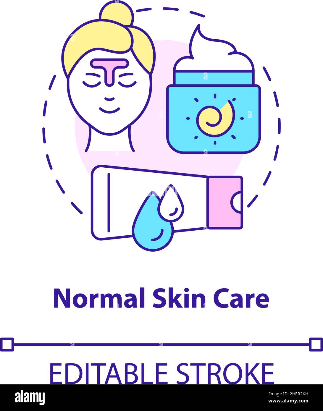 Normal skin care concept icon Stock Vector Image & Art - Alamy