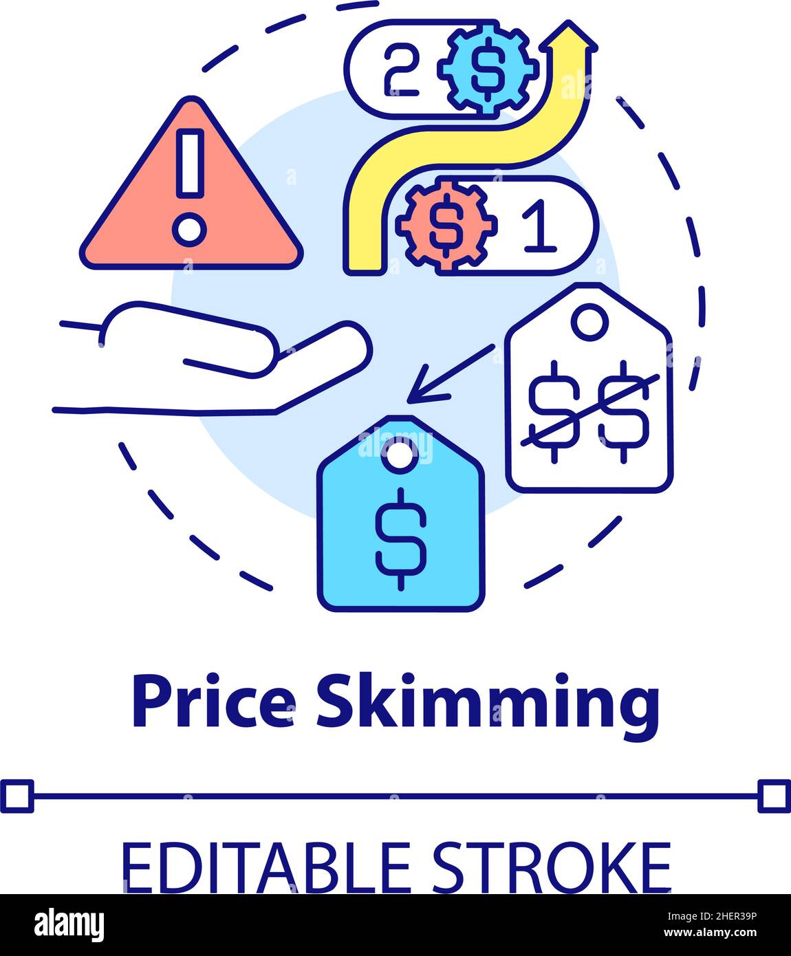 Price skimming concept icon Stock Vector Image & Art Alamy