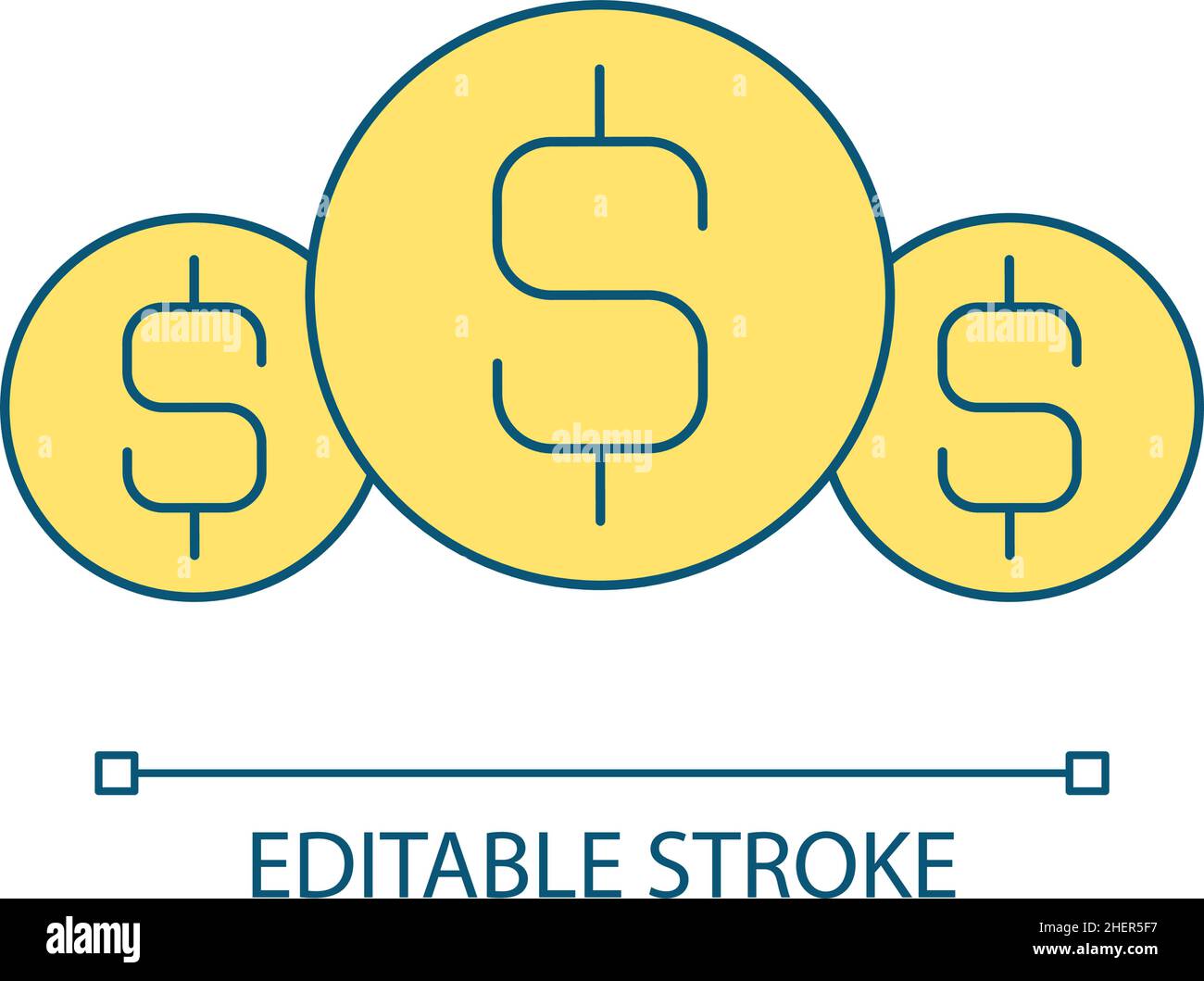 Money RGB color icon Stock Vector