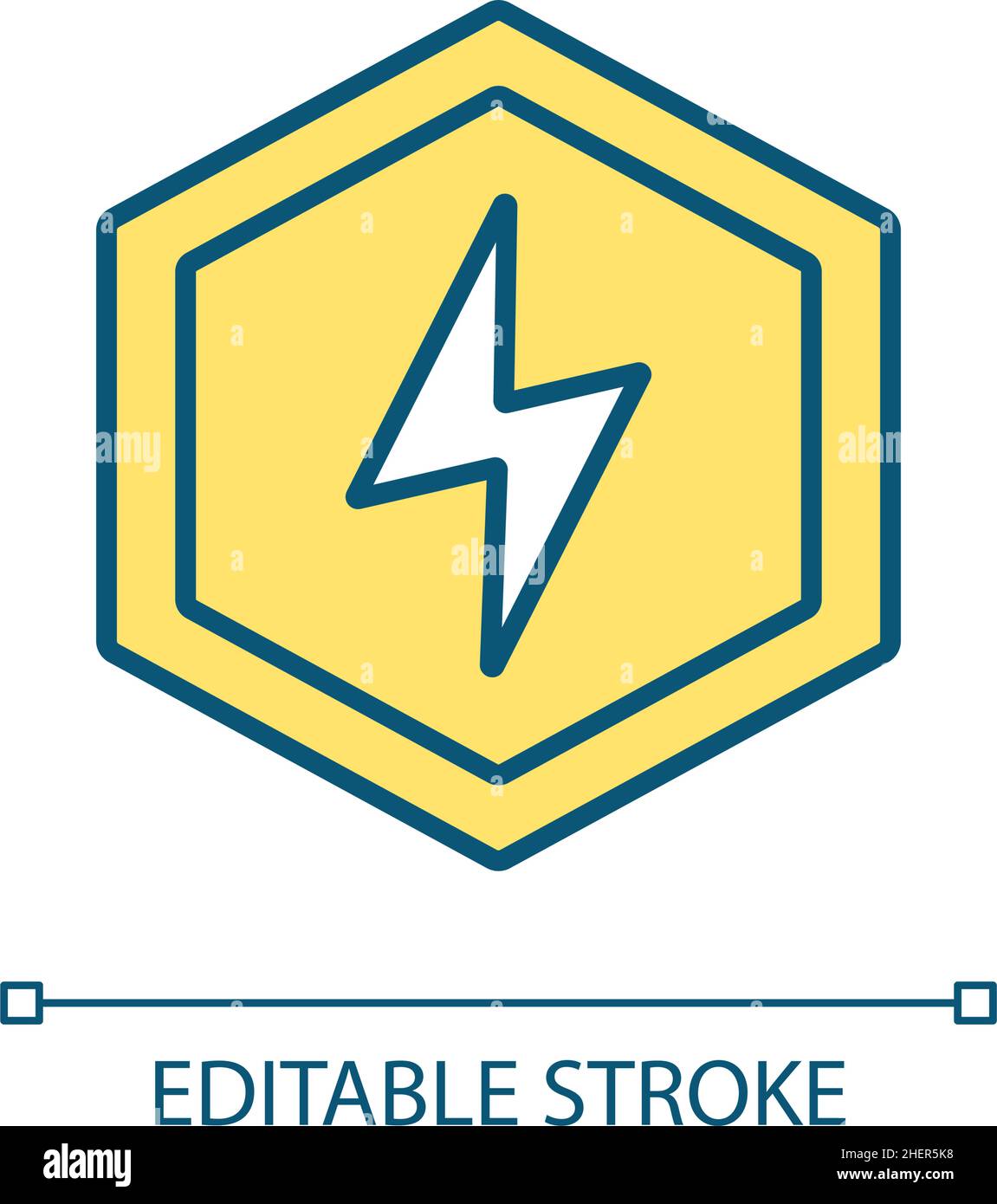 Caution electricity line icon Stock Vector Images - Alamy