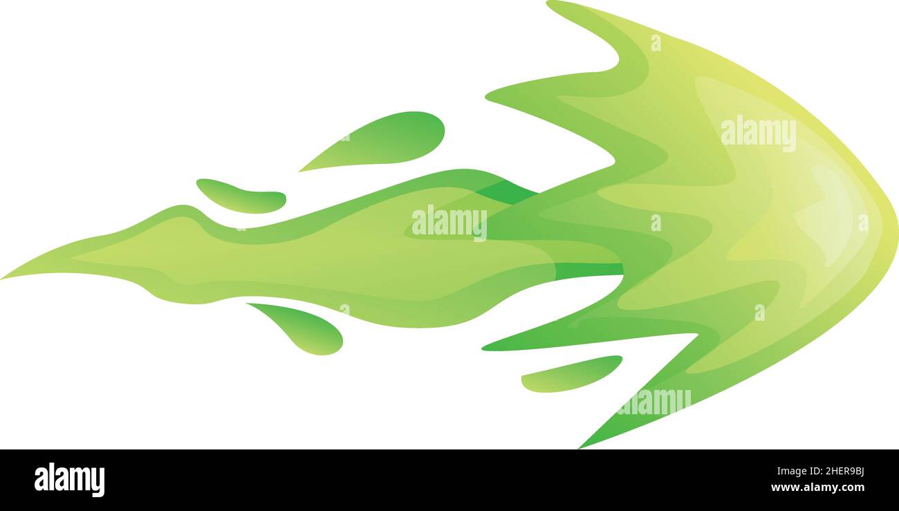 Green gun flash icon cartoon vector