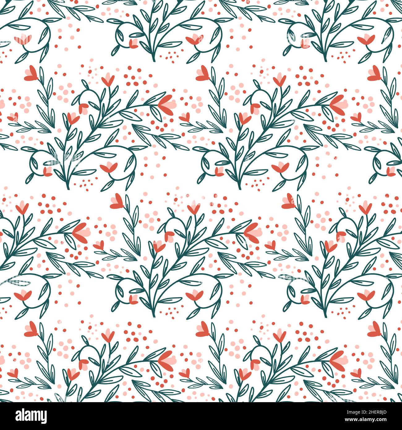 Flat floral pattern design Vector illustration Stock Vector Image & Art ...
