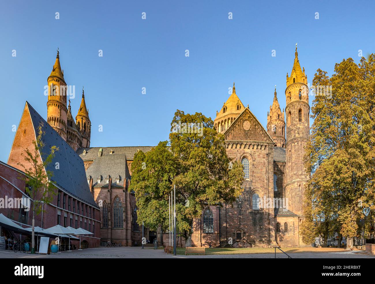 old historic cathedral of Worms, Germany Stock Photo