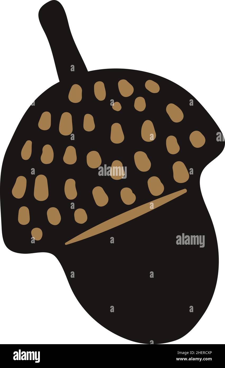 Acorn symbol. Oak seed in traditional nordic style Stock Vector Image ...