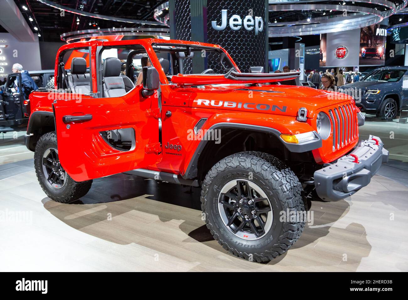 Jeep Rubicon on display at the 2018 North American International Auto ...