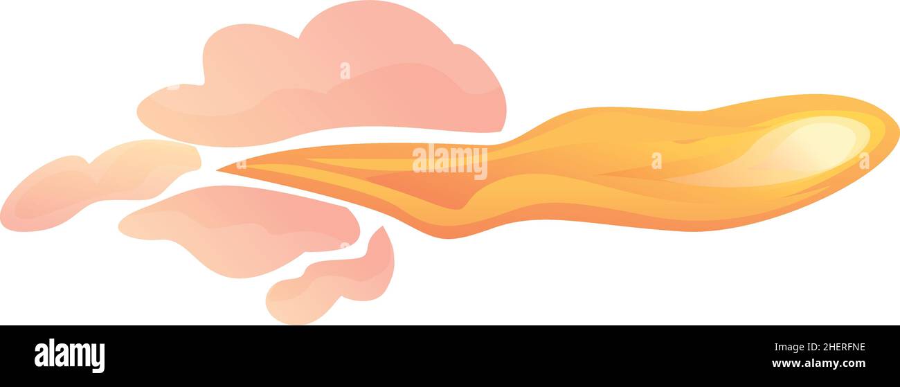 Fireball flash icon cartoon vector. Effect gun. Laser smoke Stock Vector