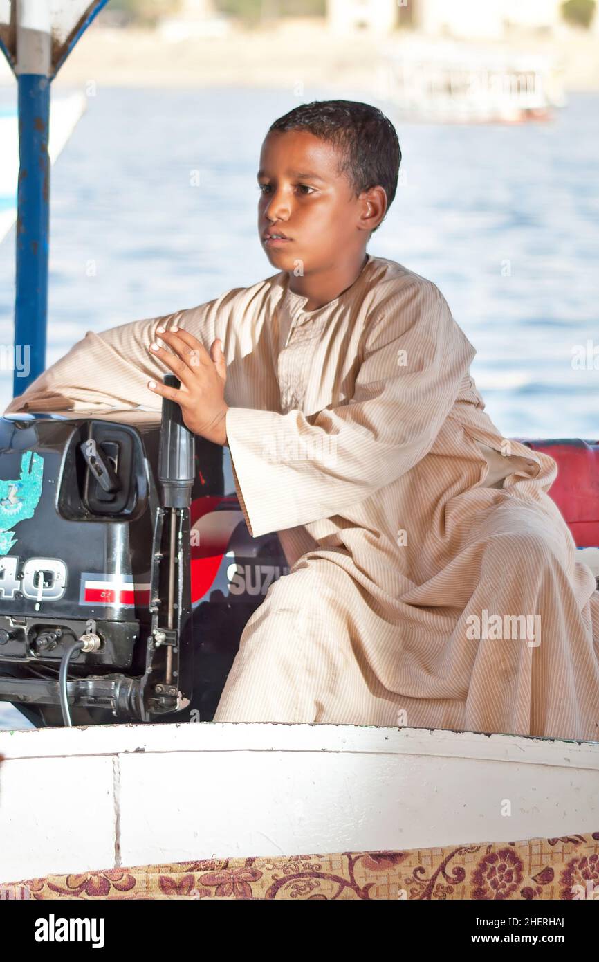 Egyptian boy boat hi-res stock photography and images - Alamy