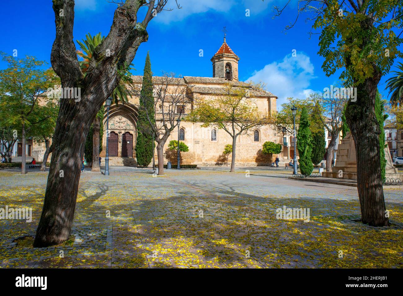 Iglesia de San Pablo church, Plaza del 1 de Mayo square Ubeda, Andalusia Jaen Province Spain Europe Stock Photo