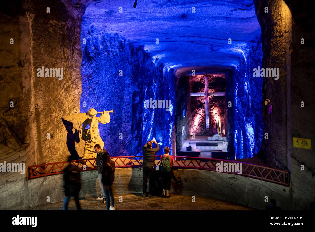 Catedral de Sal, the spectacular underground Catholic Salt Cathedral.  Parque De La Sal, Zipaquirá, Zipaquira, Cundinamarca, Colombia Stock Photo