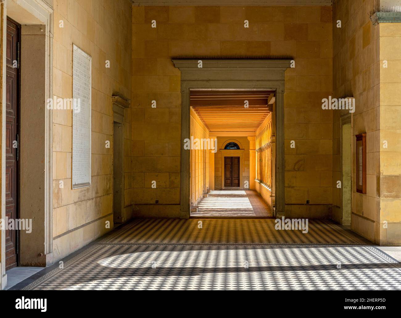 Passage to the inner courtyard at the Friedenskirche, Potsdam, Brandenburg, Germany Stock Photo