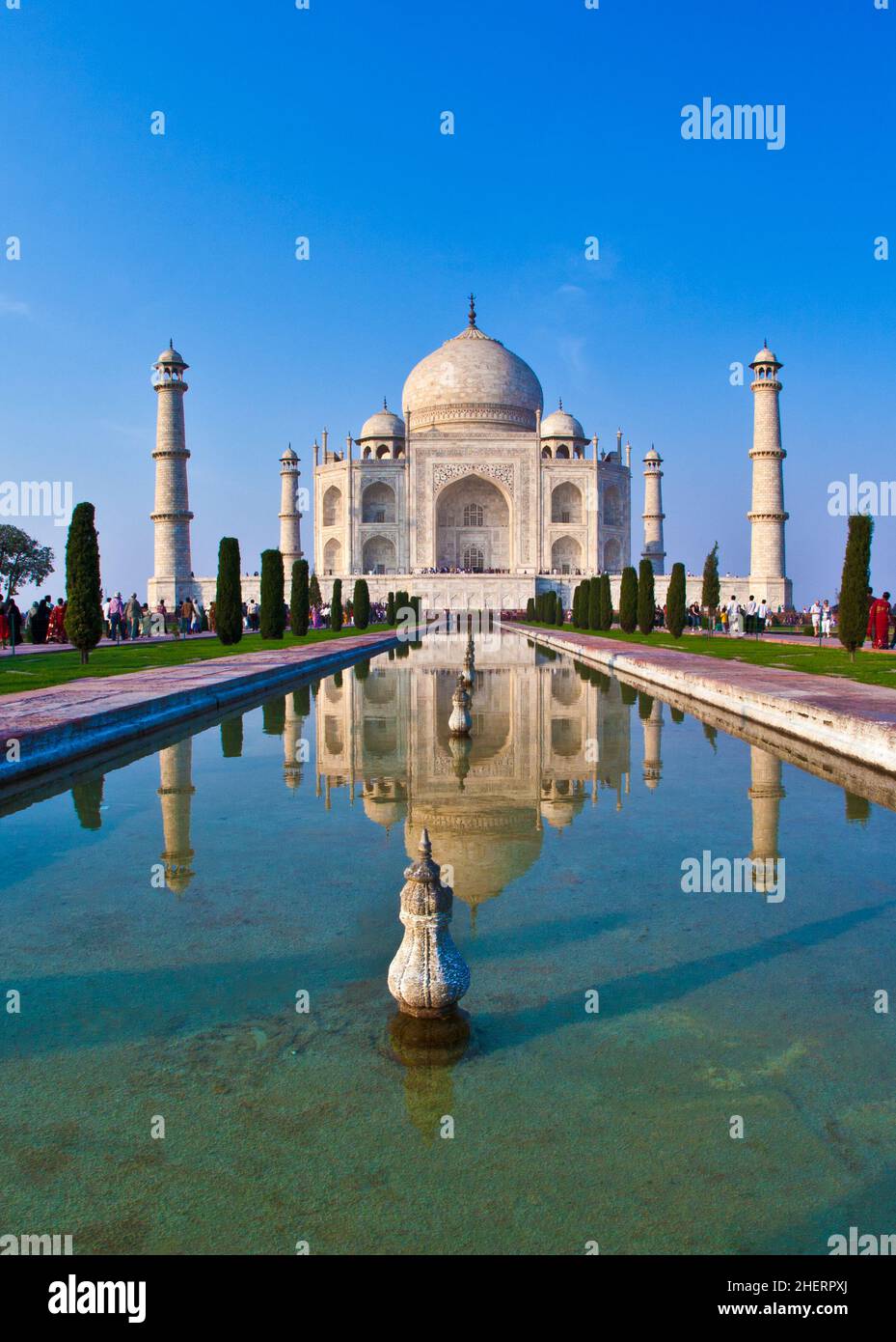 beautiful Taj Mahal in India with blue sky Stock Photo - Alamy
