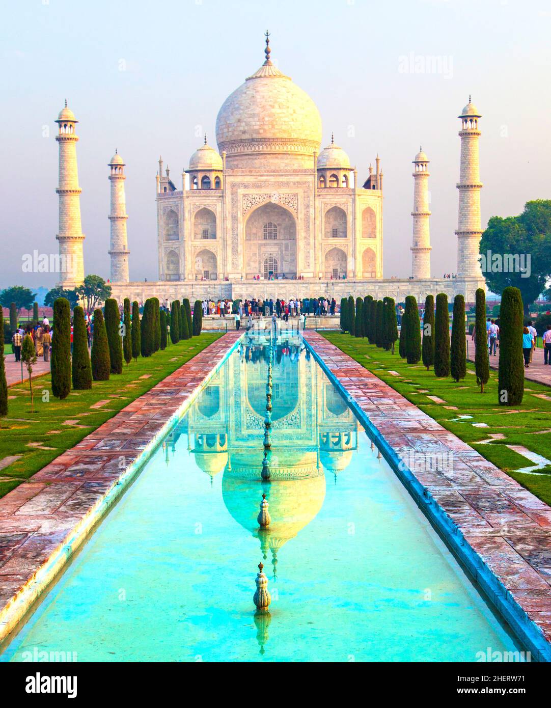 Taj Mahal In Sunrise Light Agra India Stock Photo Alamy