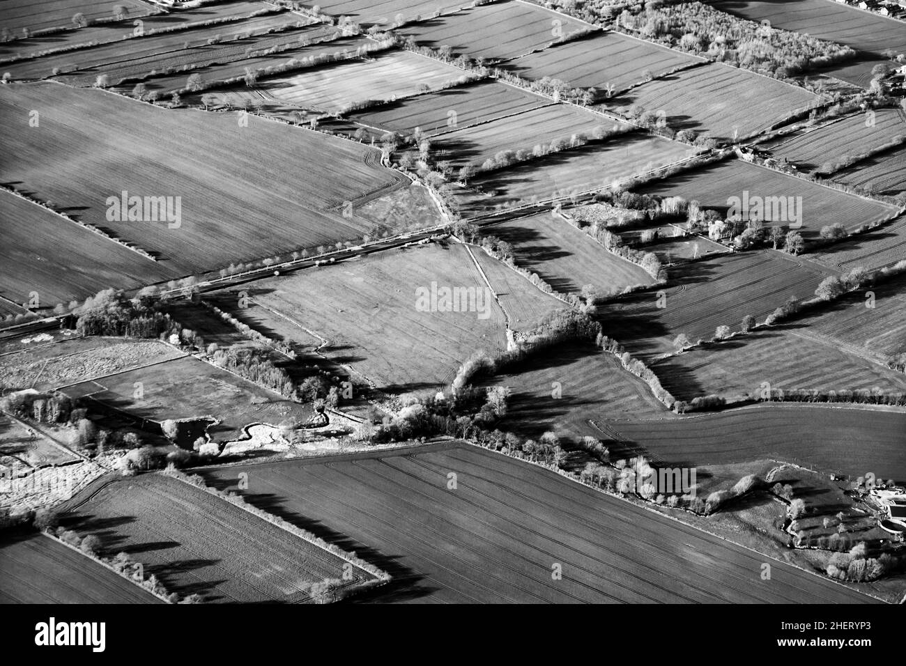 Aerial view highway road in Black and White Stock Photos & Images - Alamy