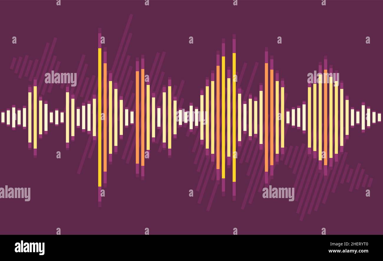 Audio levels cool vector. Sound wave display. Audio waveform graphics