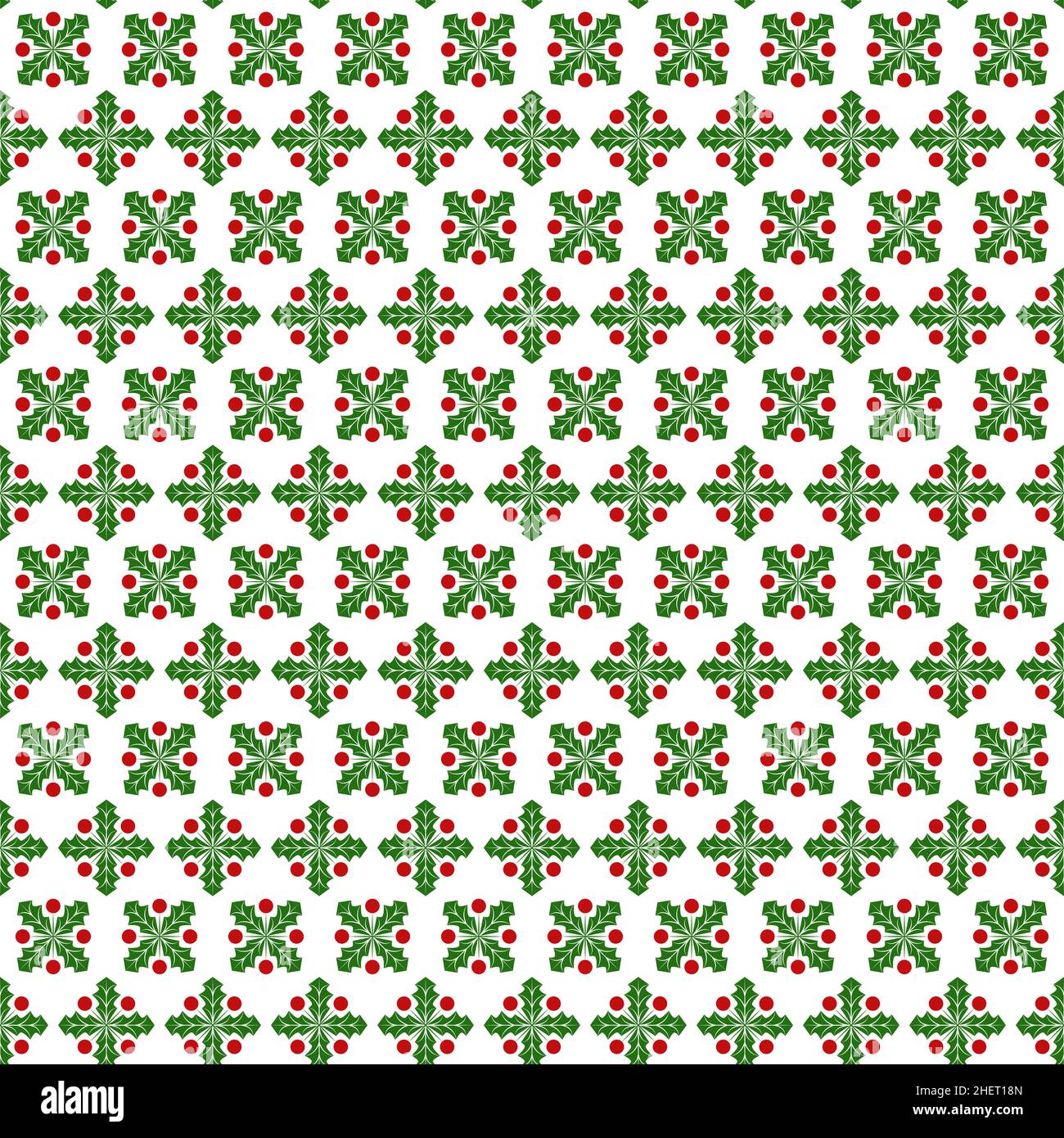 Seamless pattern with abstract image of mistletoe twigs. Vector background. Stock Vector