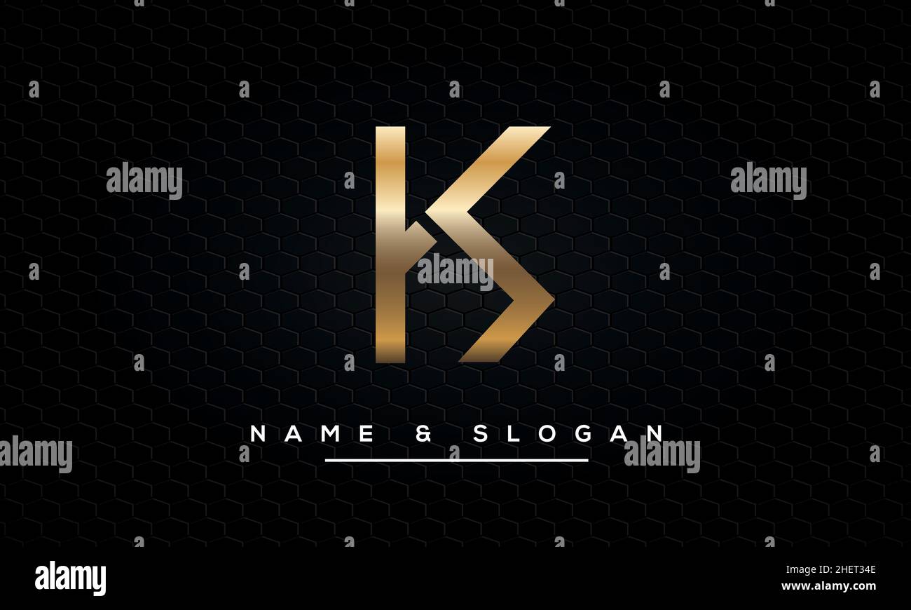 KS, SK, K, S Letters Abstract Logo Monogram Stock Vector
