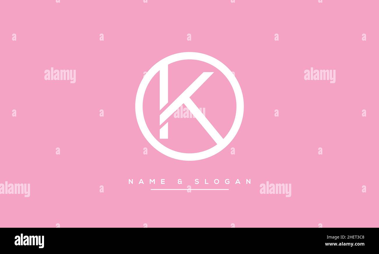 KT, TK, K, T Letters Abstract Logo Monogram Stock Vector