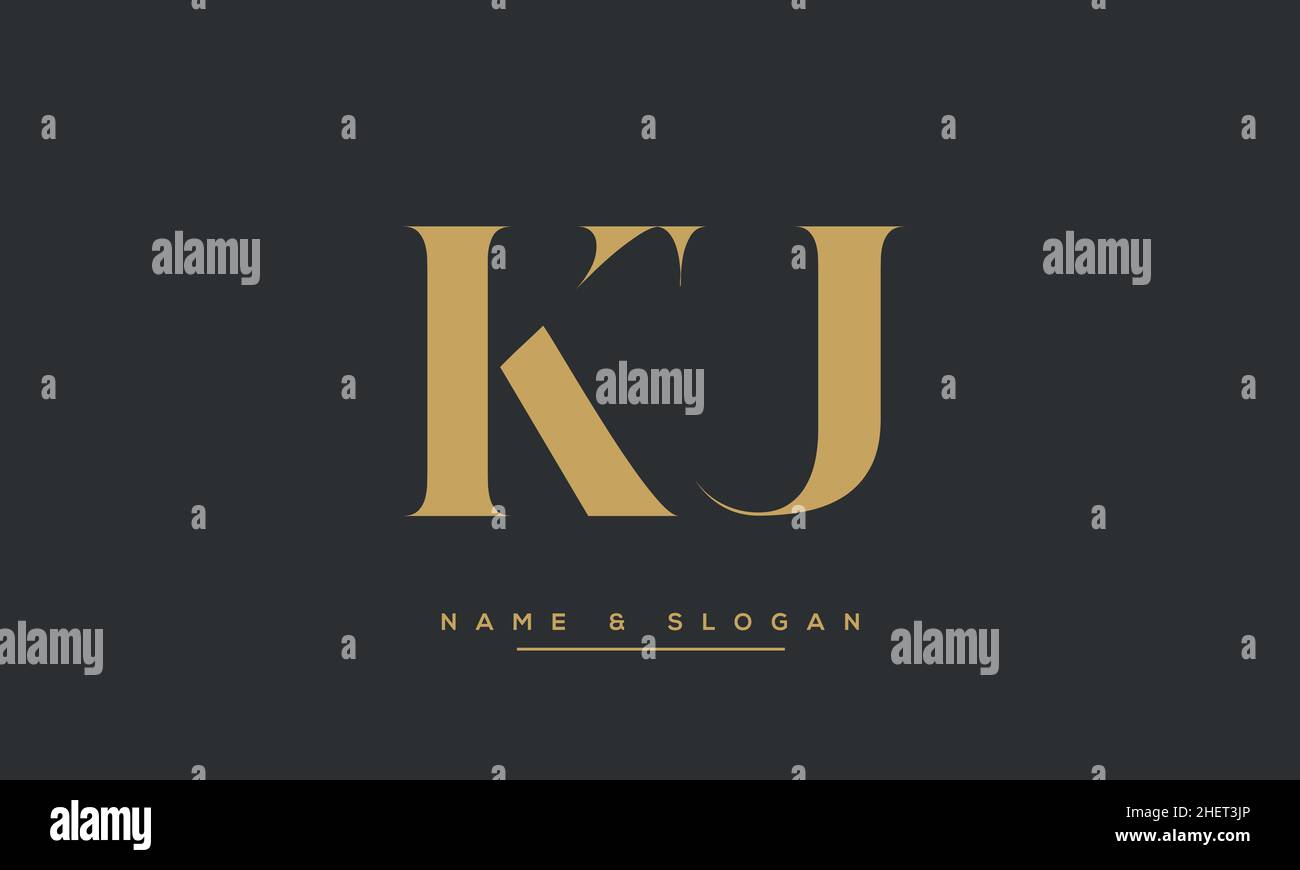 KU, UK, K, U Letters Abstract Logo Monogram Stock Vector