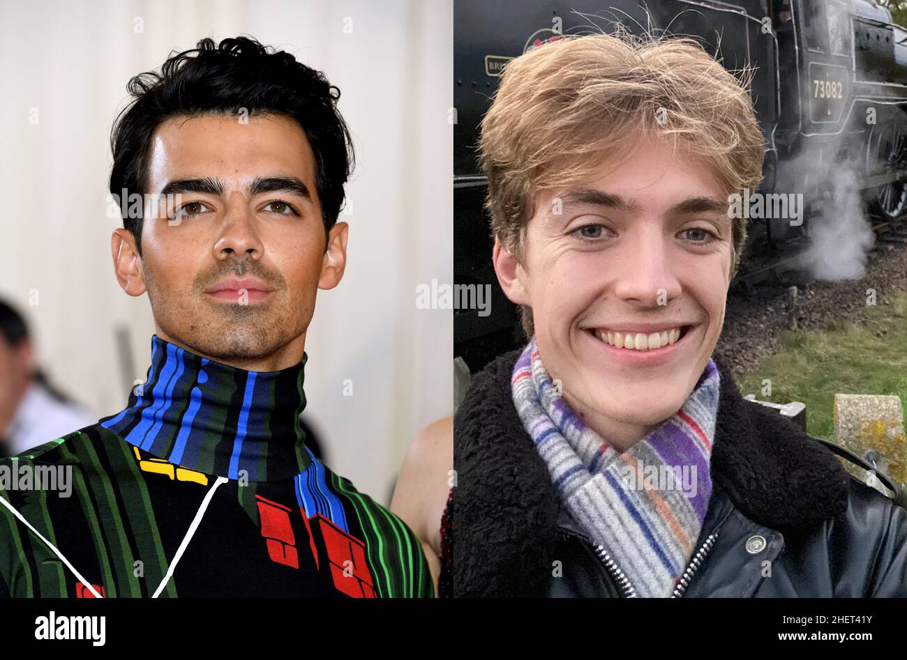 Undated file photo of Joe Jonas and Francis Bourgeois, who in a clip